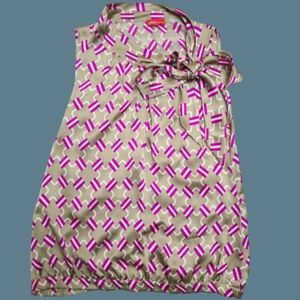 Altea Luxury 100% Silk Halter Top with Bow Tie made in Italy